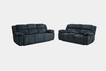 JAYNEII01:Raven Reclining Sofa & Console Loveseat, Angled