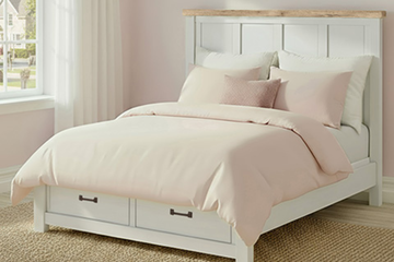 SAVONPO03:Savonport Storage Bed & Dresser & Mirror & Nightstand, Styled