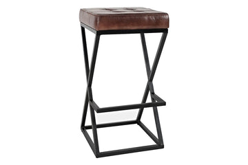 340330212:Brooks Leather Saddle Stool, Image 1