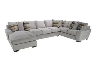 144566453:Oracle Tux Sofa Chaise Sectional in Platinum, Left Facing, Down, Image 1