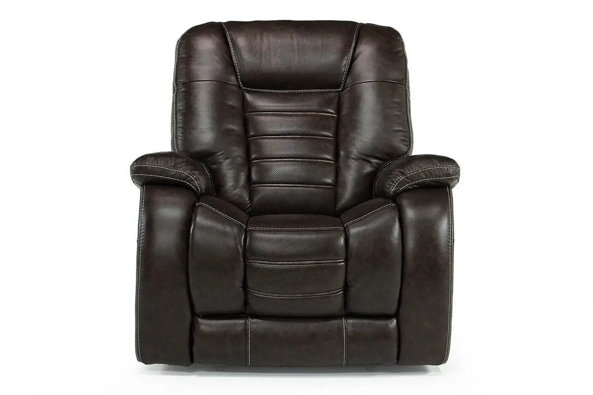 037449194:Malibu 3 Power Recliner in Chocolate Leather, Image 3