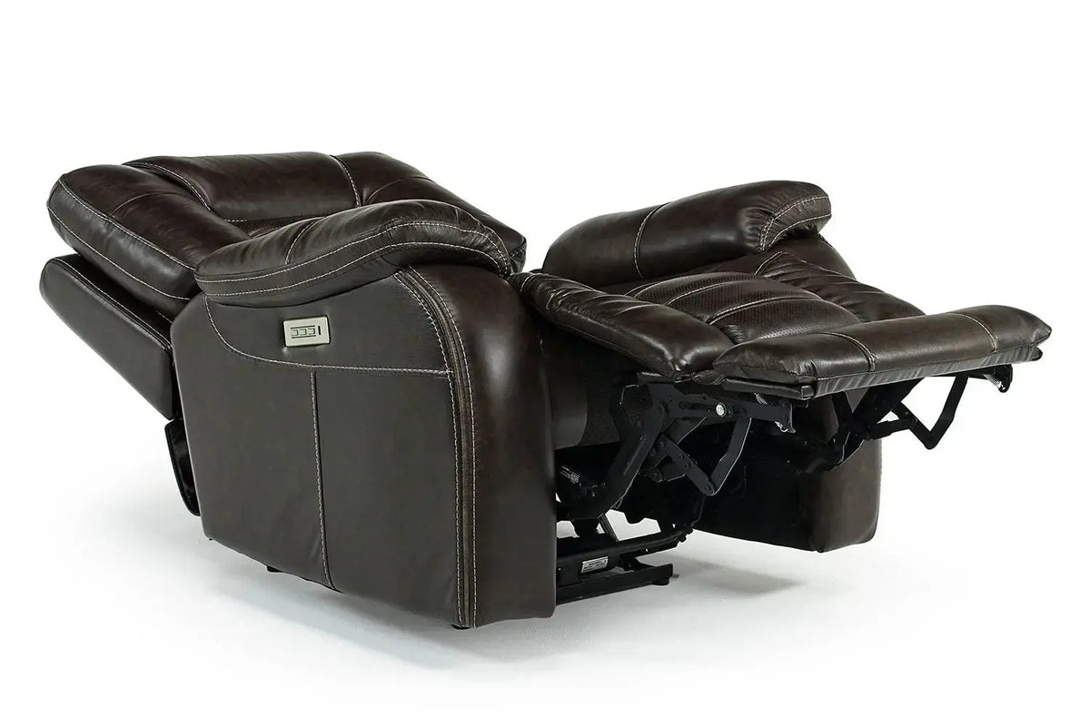 037449194:Malibu 3 Power Recliner in Chocolate Leather, Image 2