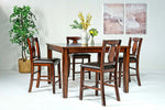 812701432:Napa Counter Height Dining Table & 4 Stools in Brown, Image 1