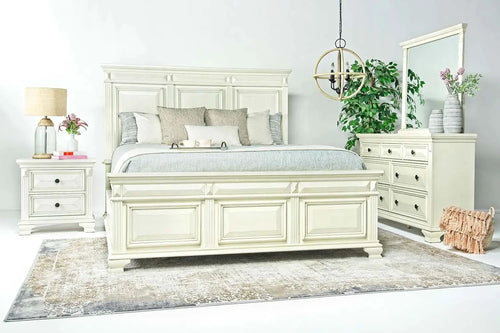 031697152:Calloway Panel Bed in White, Queen, Image 2