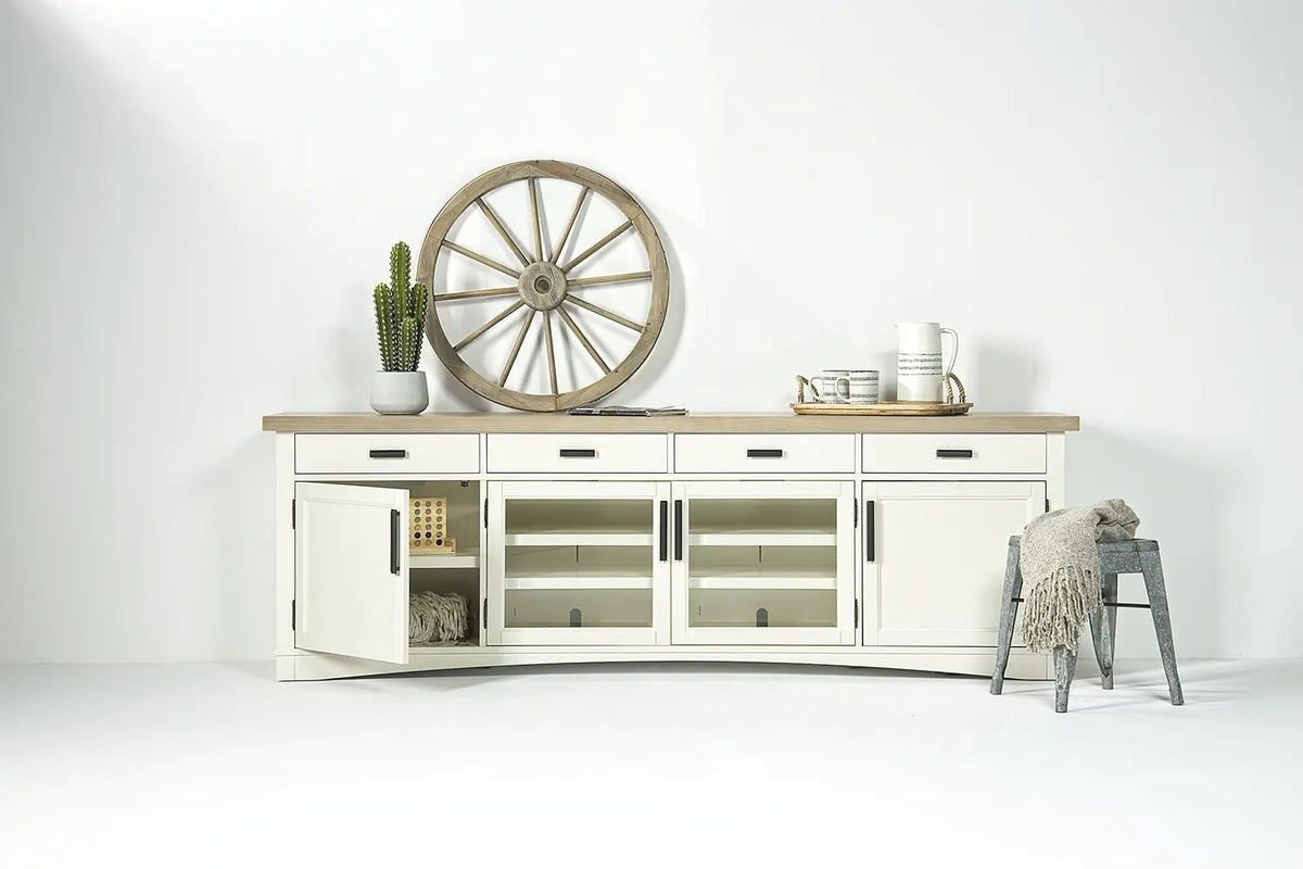 652872075:Americana Media Console in White, 92 Inch, Image 5