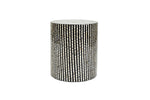 953490127:Capiz Drum Accent Table in Black, Image 1