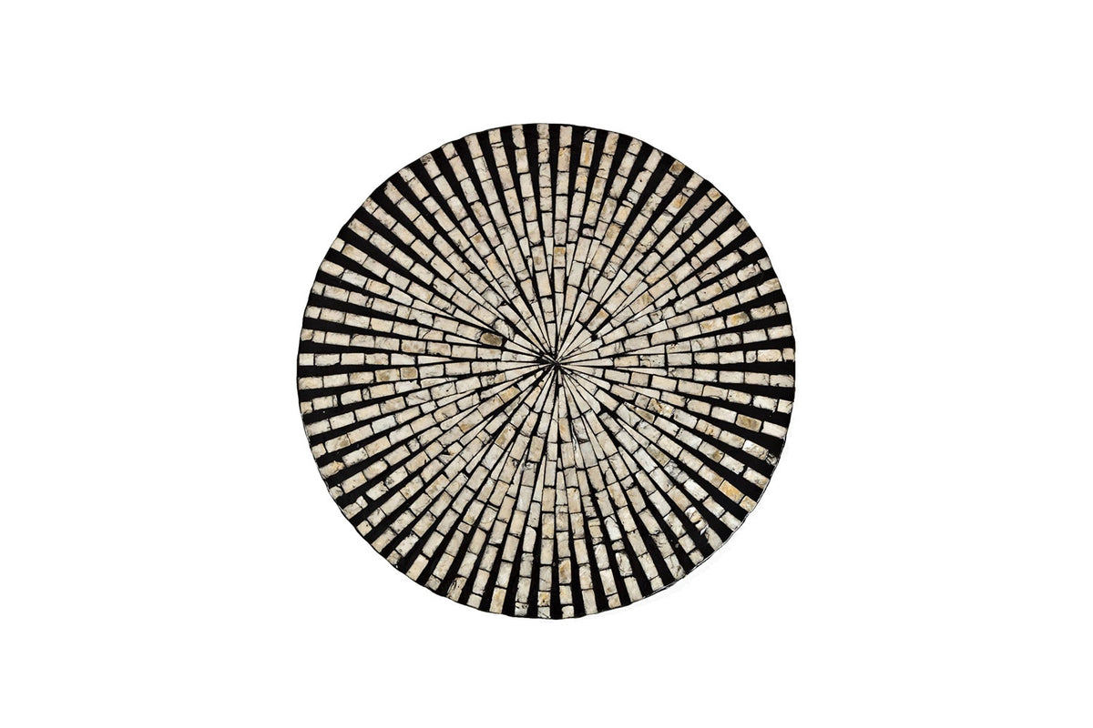 953490127:Capiz Drum Accent Table in Black, Image 3