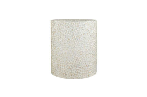 501589295:Capiz Drum Accent Table in Natural, Image 1