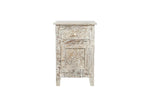 425706632:Hand Carved End Table in White, Image 2