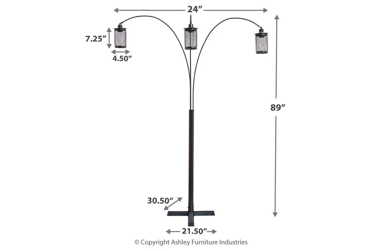 234740217:Maovesa Arc Floor Lamp in Bronze, Image 2