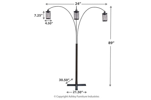 234740217:Maovesa Arc Floor Lamp in Bronze, Image 2