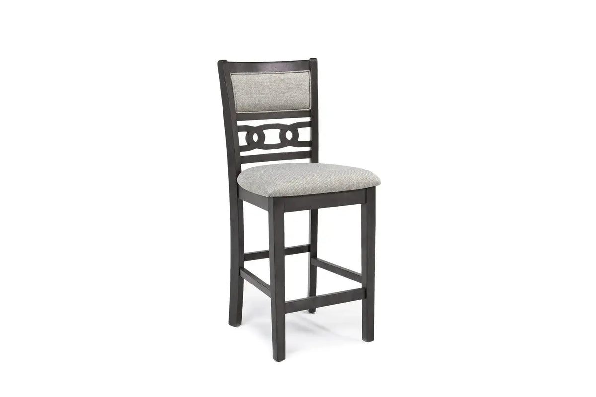 364142691:Gia Round Counter Height Dining Table & 4 Stools in Gray, Image 3