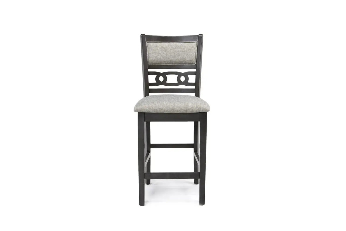 364142691:Gia Round Counter Height Dining Table & 4 Stools in Gray, Image 4