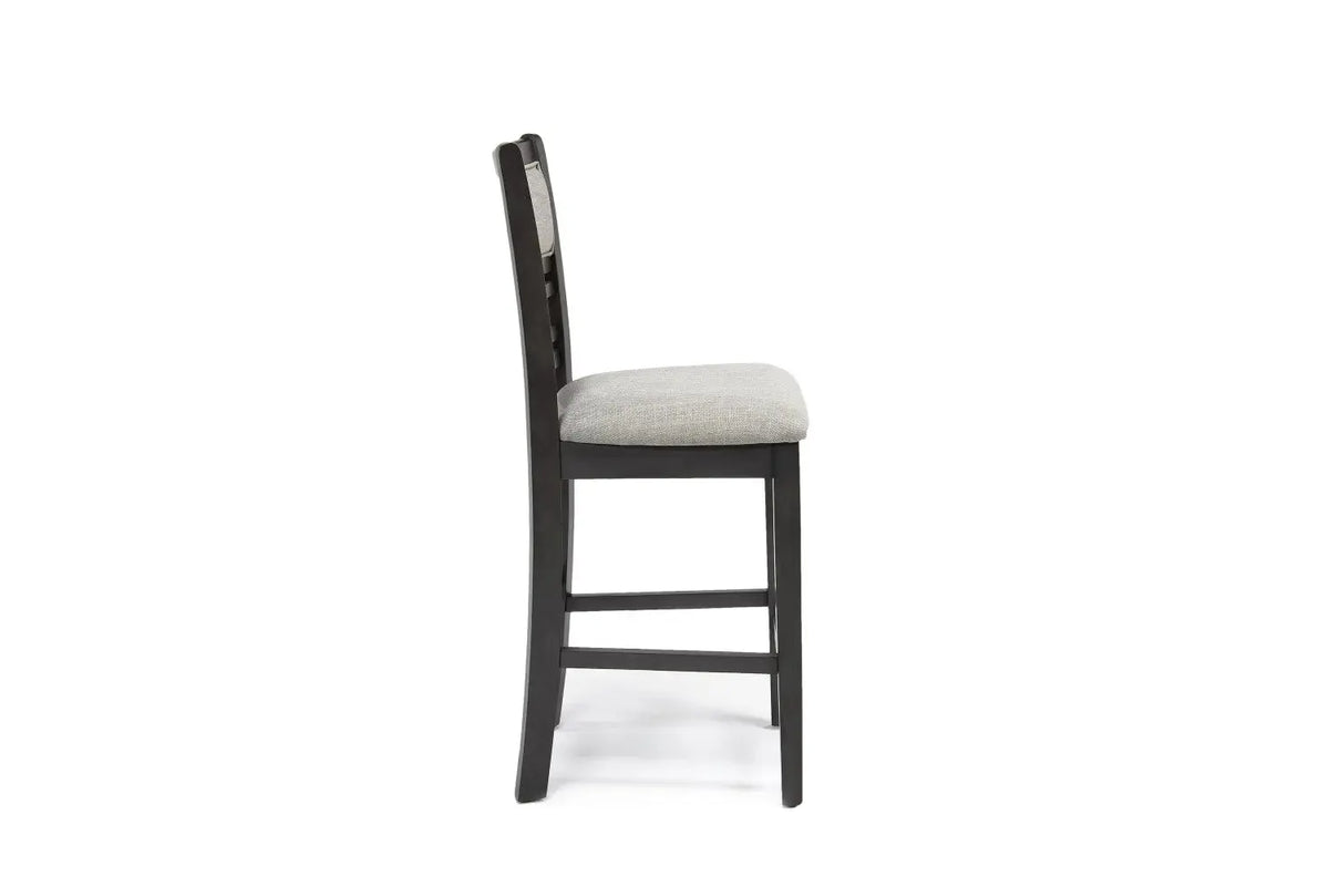 364142691:Gia Round Counter Height Dining Table & 4 Stools in Gray, Image 5