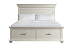 402901962:Slater Panel Bed w/ Storage in White, Queen, Image 1