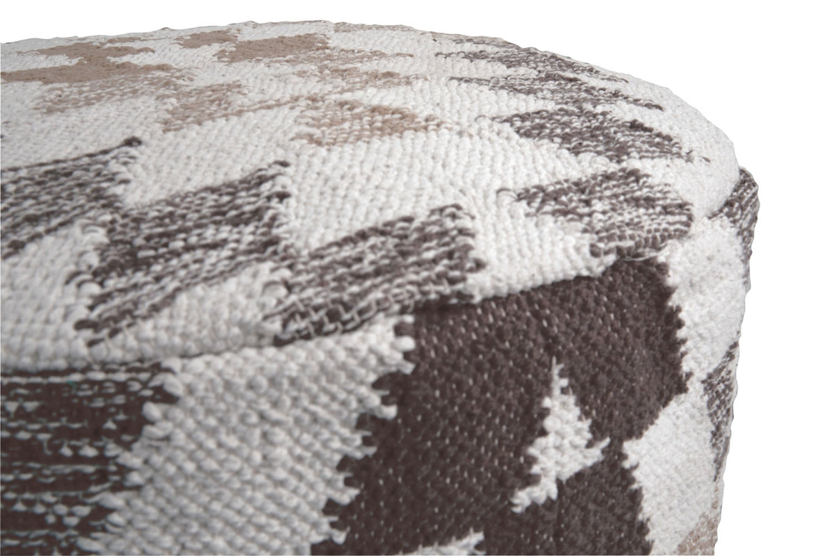 541215993:Abraham Pouf in White/Brown, Image 7