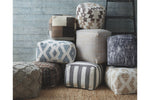 541215993:Abraham Pouf in White/Brown, Image 6