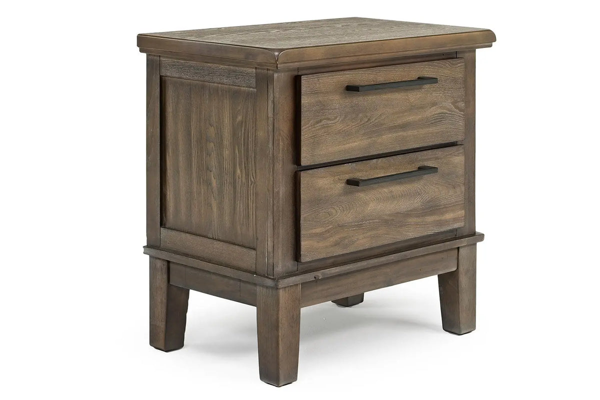 336226682:Cagney Upholstered Panel Bed w/ Storage, Dresser, Mirror & Nightstand in Gray, California King, Image 6