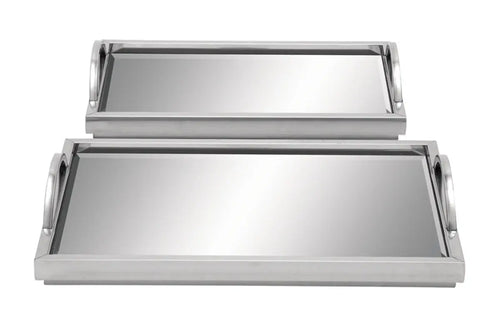 862934273:Silver Mirrored Trays, Set of 2, Image 1