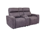 213839954:Rhys 2 Power Console Loveseat in Gray, Image 1