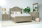610673161:Bay Creek Arch Panel Bed, Dresser, Mirror & Nightstand in Light Gray, Queen, Image 1