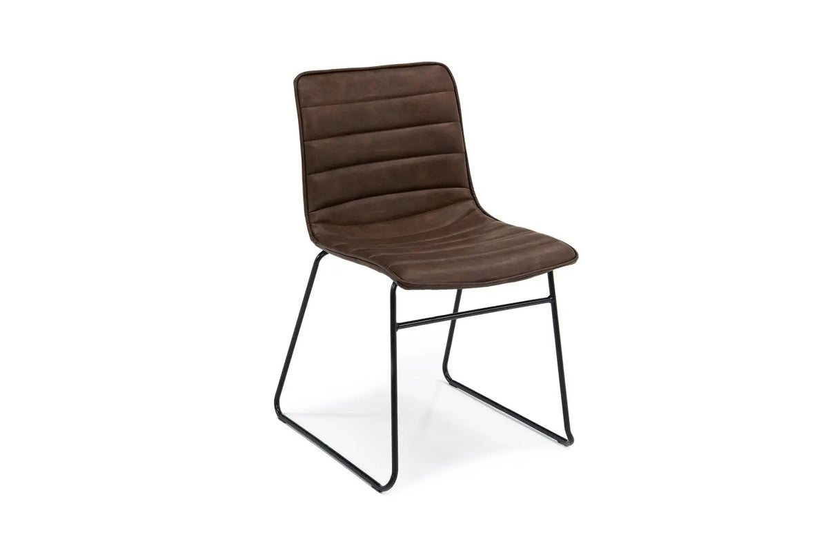 671007401:Ella Side Chair in Mocha Leather, Image 1