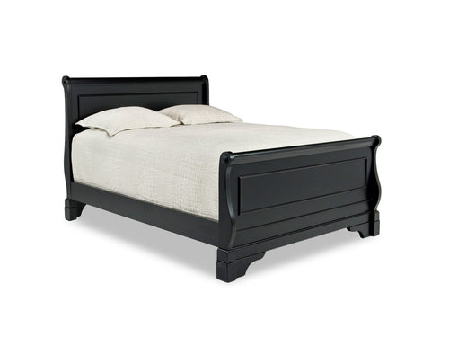 436500702:Versailles Sleigh Bed in Black, Queen, Image 1