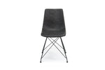LUCIAWHT1:Theo SIde Chair in Slate Front