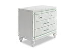772454556:Valentino Panel Bed, Dresser, Mirror & Nightstand in White, Twin