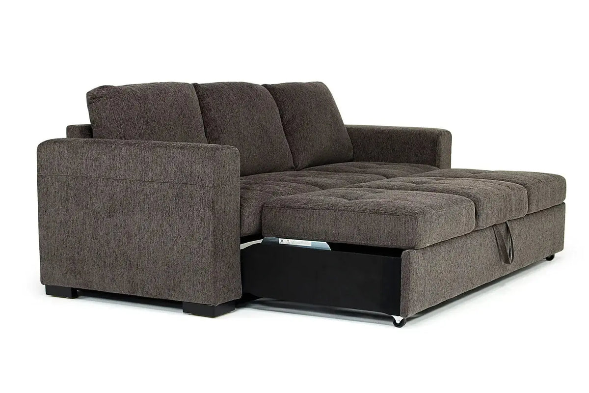 805275958:Claire Queen Pullout Sofa & Full Pullout Loveseat in Gray, Image 3