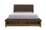 890822231:Cagney Upholstered Panel Bed w/ Storage in Brown, California King, Image 2
