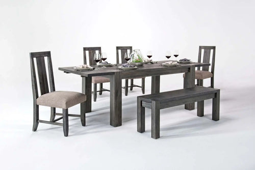 922383650:Meadow Dining Table, 4 Chairs & Bench in Gray, Image 1