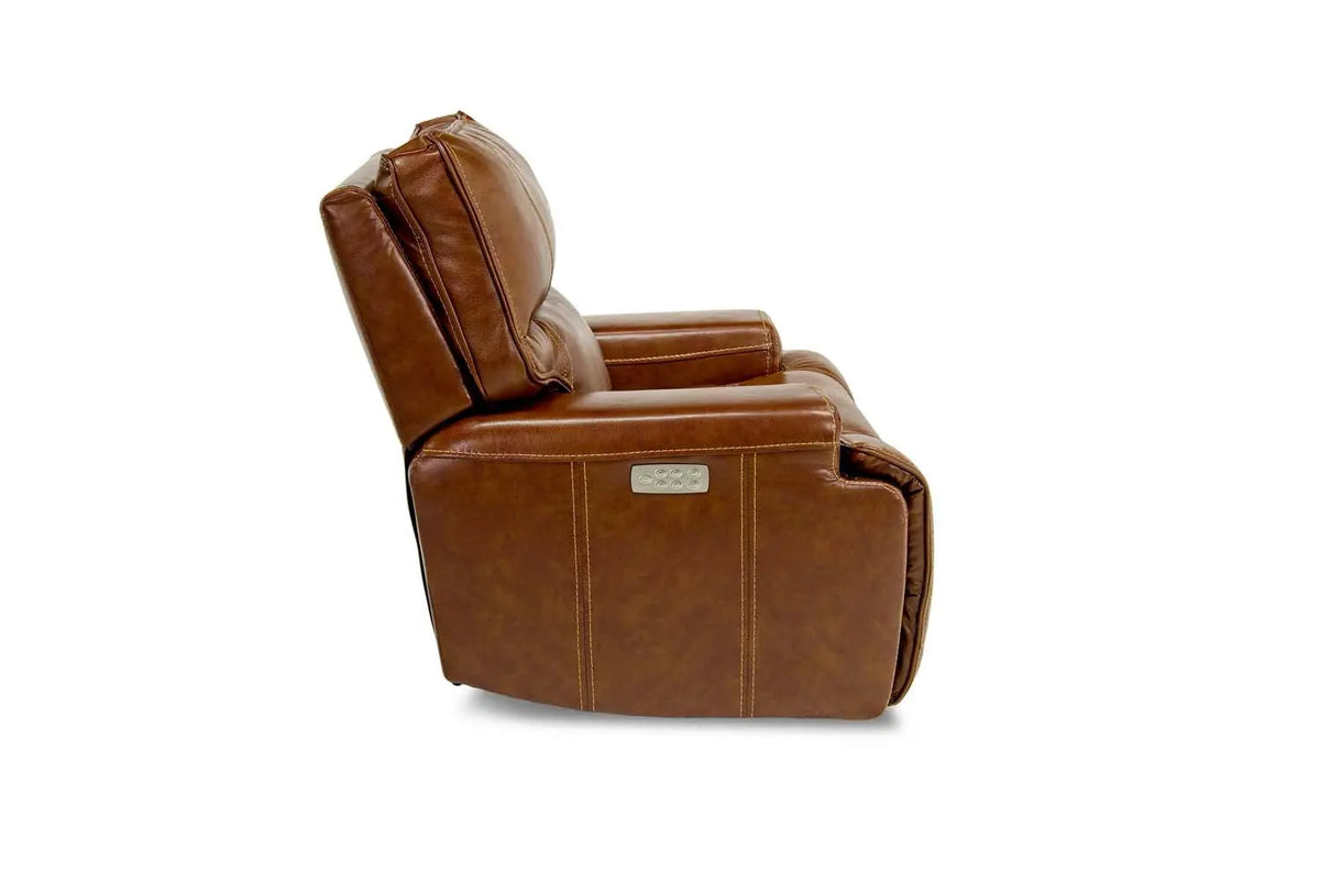671804640:Oslo 3 Power Recliner in Brown Leather, Image 3
