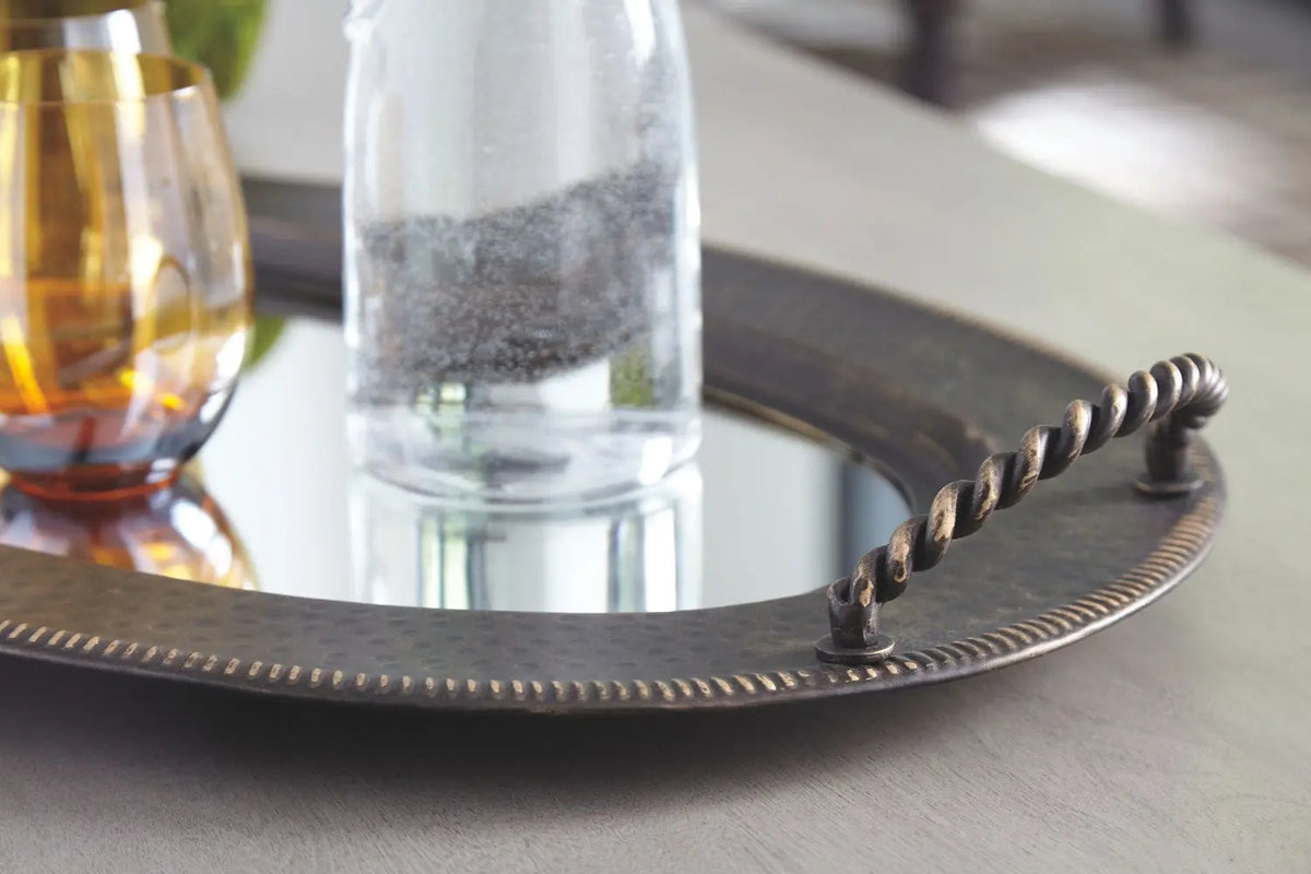 098340948:Milena Tray in Antique Gold Finish, Image 3