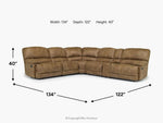 AZULNEW00:Dusty 6 Piece Reclining Sectio,