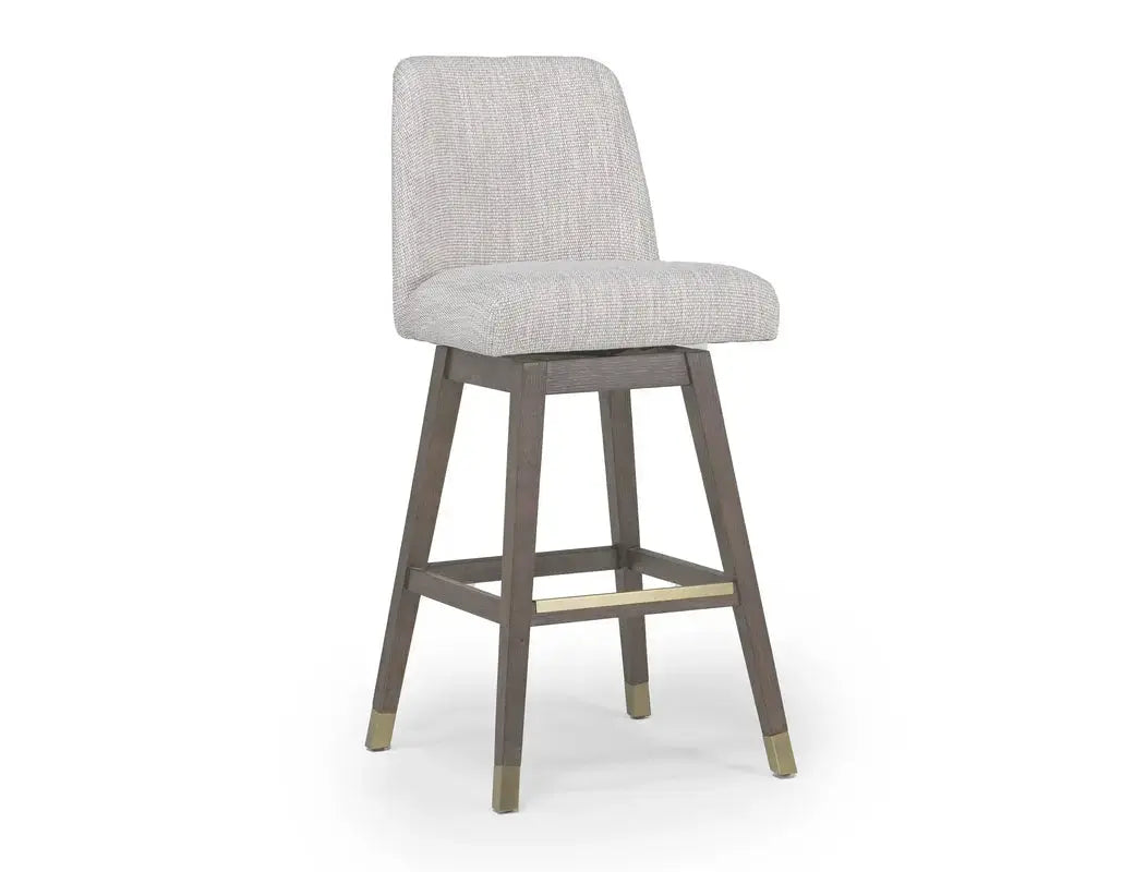 827223841:Amelie Swivel Counter Stool in Taupe Angled