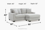 201854027:Amesley Sofa Chaise,