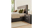 AMY000022:Amy Upholstered Panel Bed With, Styled