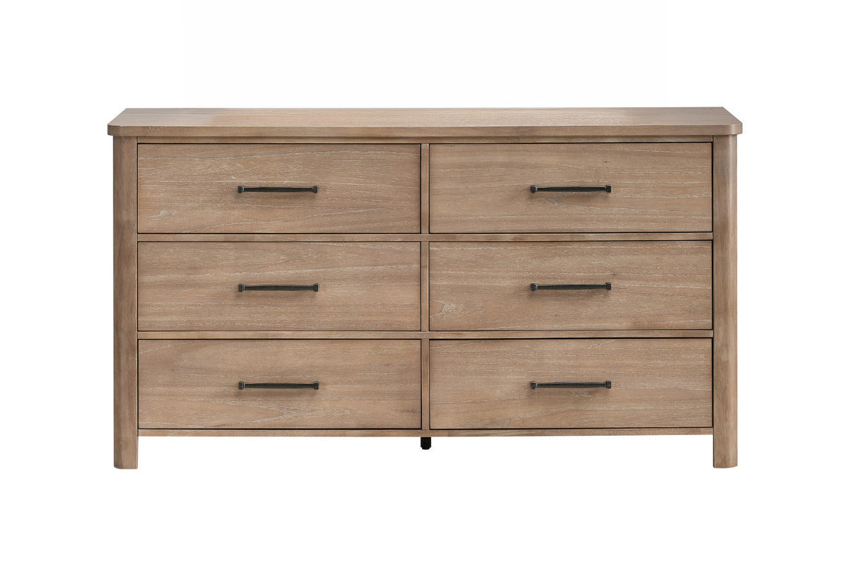 ANIKA0009:Anika Upholstered Bed & Dresser & Mirror & Nightstand, Front