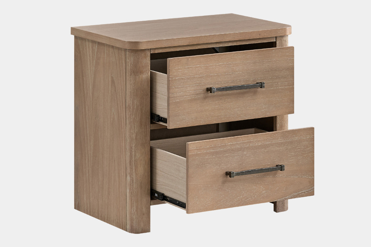 ANIKA0003:Anika Upholstered Bed & Dresser & Mirror & Nightstand, Open
