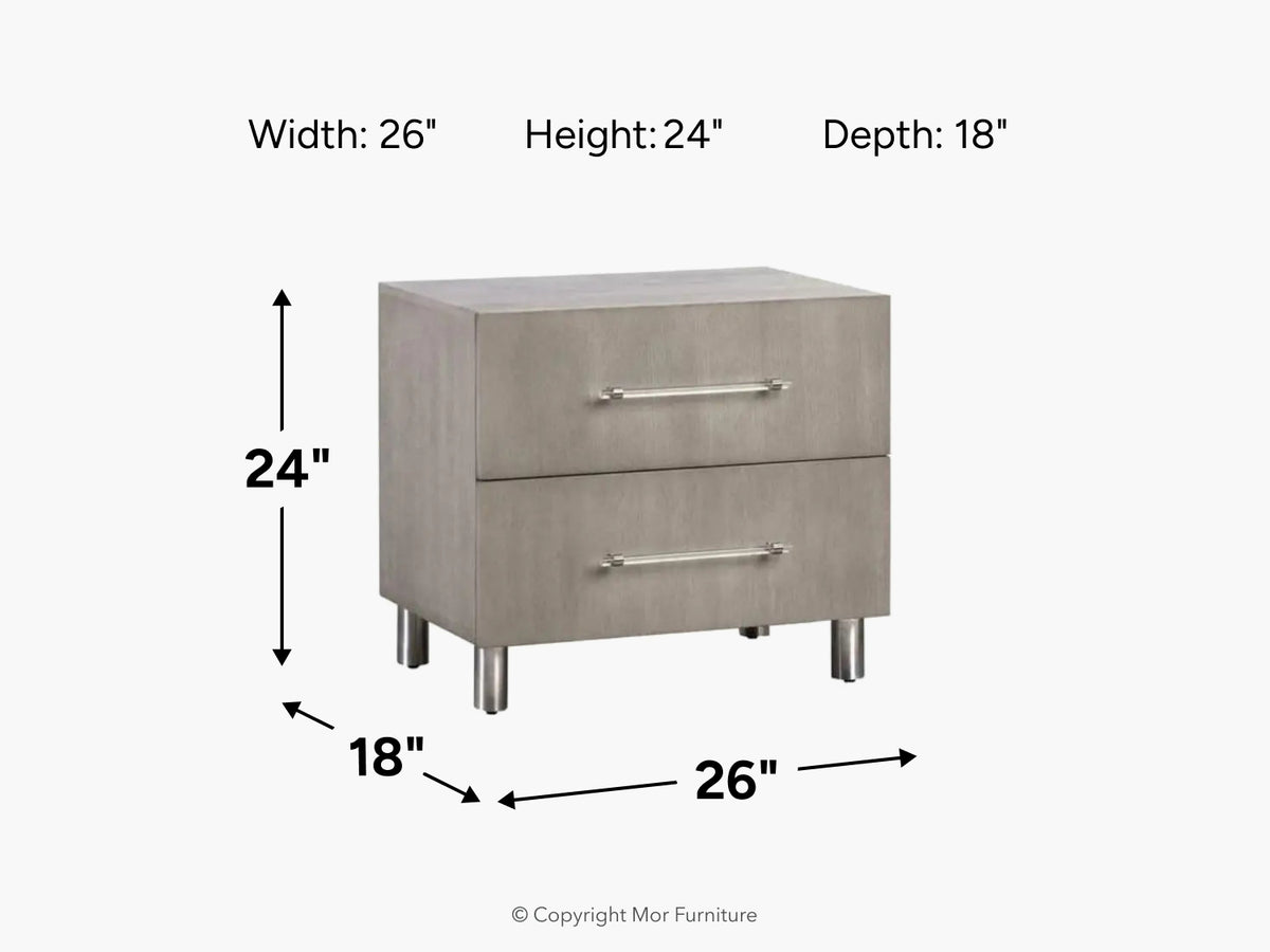 465162862:Argento Nightstand,