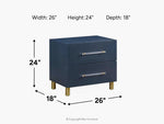 911185584:Argento Nightstand,