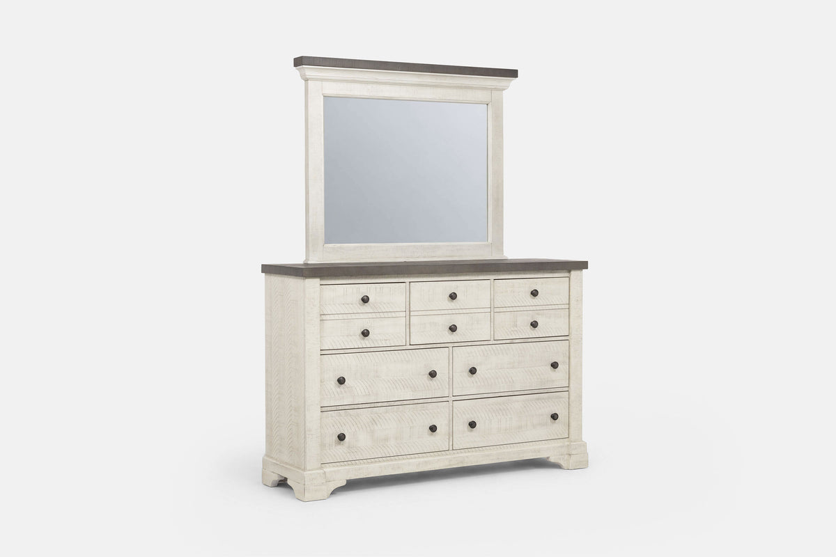 AUGUSTA09:Augusta Panel Bed With Storage & Dresser & Mirror & Nightstand, Angled