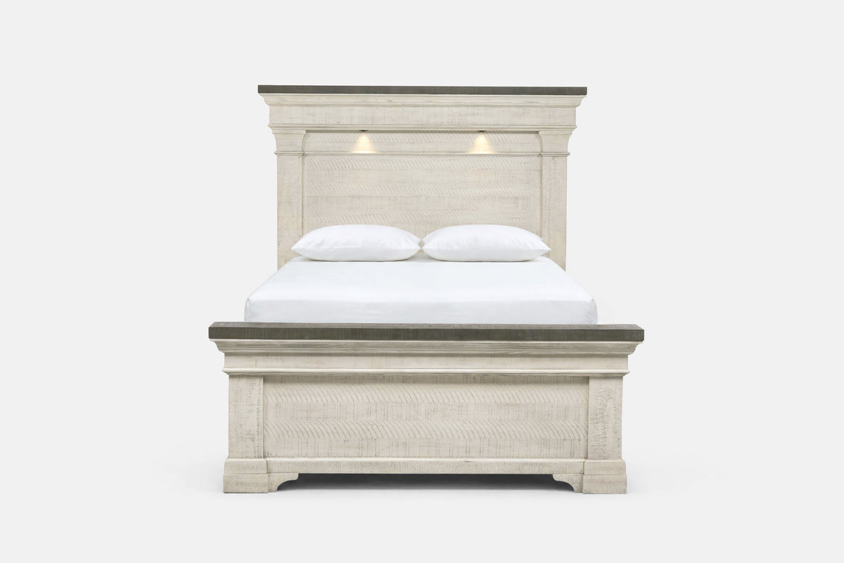 AUGUSTA03:Augusta Panel Bed With Storage & Dresser & Mirror & Nightstand, Front
