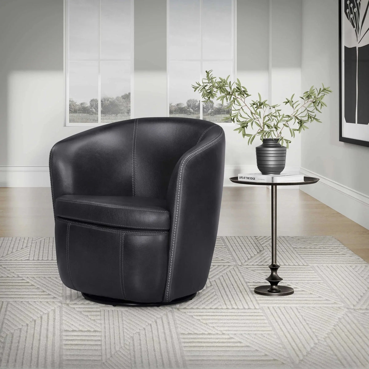 335100023:Barolo Swivel Chair, Styled