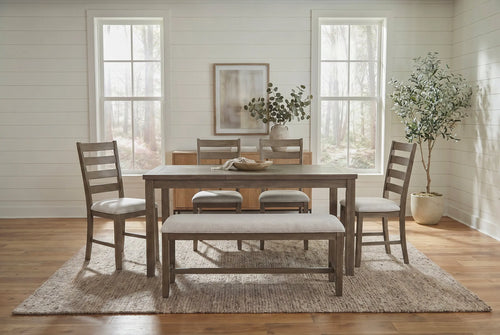 509549865:Barry Counter Height Dining Table & 4 Stools & Bench, Front