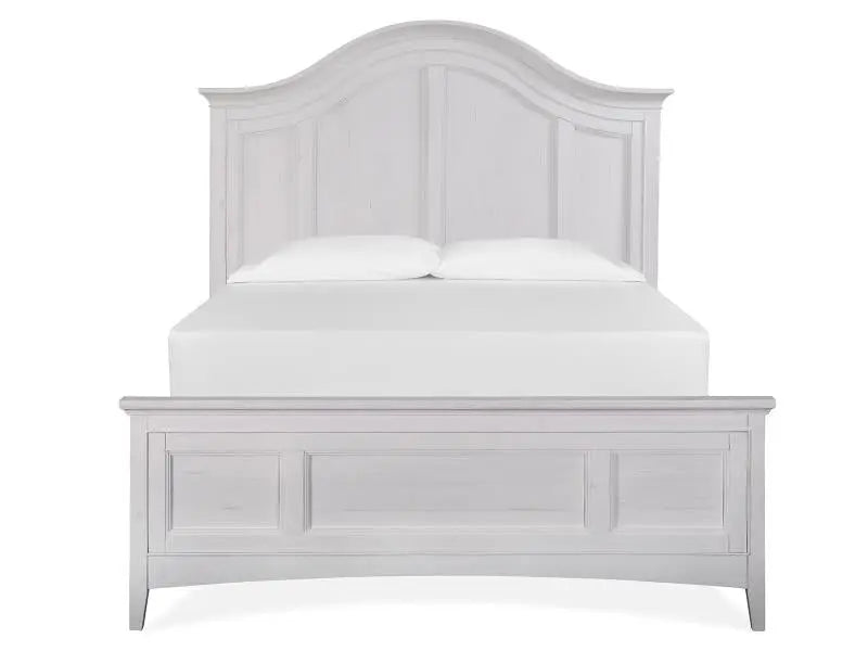 844849966:Bay Creek Arch Panel Bed, Dresser, Mirror & Nightstand in White, California King, Image 3