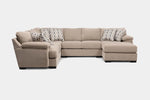 BERMUDAZE:Bermuda Tux Loveseat Chaise Sectional, Front