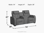 447752741:Blitz Reclining Console Loveseat,