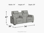 781323764:Blitz Reclining Console Loveseat,